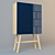 Rustic Brick Tallboy Cabinet 3D model small image 1