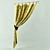 Elegant Tie-Up Curtain 3D model small image 1