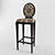 Elegant Tonin Glamour Bar Stool 3D model small image 1