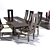 Versatile Table and Chair Set 3D model small image 1