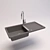 Sleek Jag Sink & Mixer 3D model small image 1