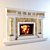 Marble & Onyx Fireplace: Elegant & Timeless 3D model small image 1