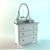 Compact IKEA Desk in White 3D model small image 1