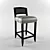 Sleek Modern Bar Stool 3D model small image 1