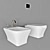 2-in-1 Toilet and Bidet 3D model small image 1