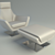 Rotating Chair with Footstool | Alberta Salotti Bay 3D model small image 1