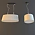 Silver Mesh Acrylic Pendant Light 3D model small image 1