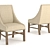 Elegant Trestle Chair: 8826-0002 3D model small image 1