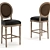 Vintage Louis Round Bar Stool 3D model small image 1