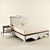 Alpes Bed & Nightstand Set 3D model small image 1