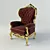 Vintage Elegance Victorian Armchair 3D model small image 1