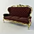 Elegant Victorian Sofa: Timeless Beauty 3D model small image 1