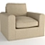 Luxurious Mons Upholstered Armchair 3D model small image 1