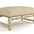 Curations Limited Antwerpen Linen Bench 3D model small image 1