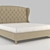 Meridian Wing King Beige Bed 3D model small image 1