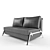 Convertible Leather Sofa 3D model small image 1