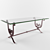 Elegant 90x200cm Dining Table 3D model small image 1