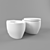 Versatile Porcelain Sanitaryware 3D model small image 1