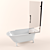 Burlington E14 1700mm Bath Set 3D model small image 1