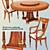 Elegant Spanish Dining Set 3D model small image 1