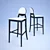 Elegant Deja-vu Dining Chair 3D model small image 1