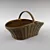 Vintage Rattan Woven Basket 3D model small image 1