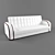 Elegant Louise Sofa by Creale 3D model small image 1