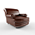 Elegance Armchair: 86cm x 114cm x 78.5cm 3D model small image 1