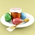 Golden Spoon Easter Egg Plate 3D model small image 1