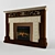 "Venice" Electric Fireplace with Venezia nut Inset 3D model small image 1