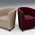 Elegant Laura Armchair 3D model small image 1