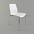 Sleek Chrome Stacking Chairs 3D model small image 1