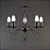 Vintage RL 1505 Chandelier 3D model small image 1