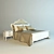 Title: Isabelle Classic Bed & Nightstand 3D model small image 1