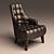 Classic Leather Armchair 3D model small image 1