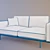 IKEA PS 2012 Sofa: Sleek & Spacious 3D model small image 1