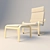 IKEA POÄNG Armchair - Removable Cover 3D model small image 1