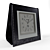 Portable Leather Desktop Clock 3D model small image 1