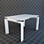 Modern White Dining Table 3D model small image 1