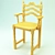 Title: Wooden High Chair 3D model small image 1
