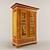 Country-style Wooden 2-door Wardrobe 3D model small image 1