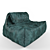 Elegant Designer Sofa 3D model small image 1
