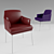 Elegant Upholstered Dining Chair 3D model small image 1