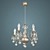 Barcelona Chandelier: German Craftsmanship, Crystal Elements, Nickel Base 3D model small image 1