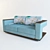 Modern Textured Sofa 3D model small image 1