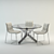 Modern Dining Set: BZ951 Table & BZ500S Chair 3D model small image 1