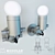 Sleek E27 Minimalist Bulb 3D model small image 1