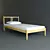 Elegant Pine Single Bed 3D model small image 1