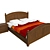 Country Style Bed 3D model small image 1