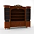 Sleek Wood Bookcase 3D model small image 1